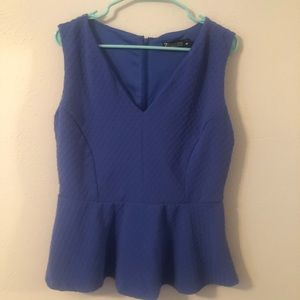4/$20 Periwinkle Blue Peplum Tank